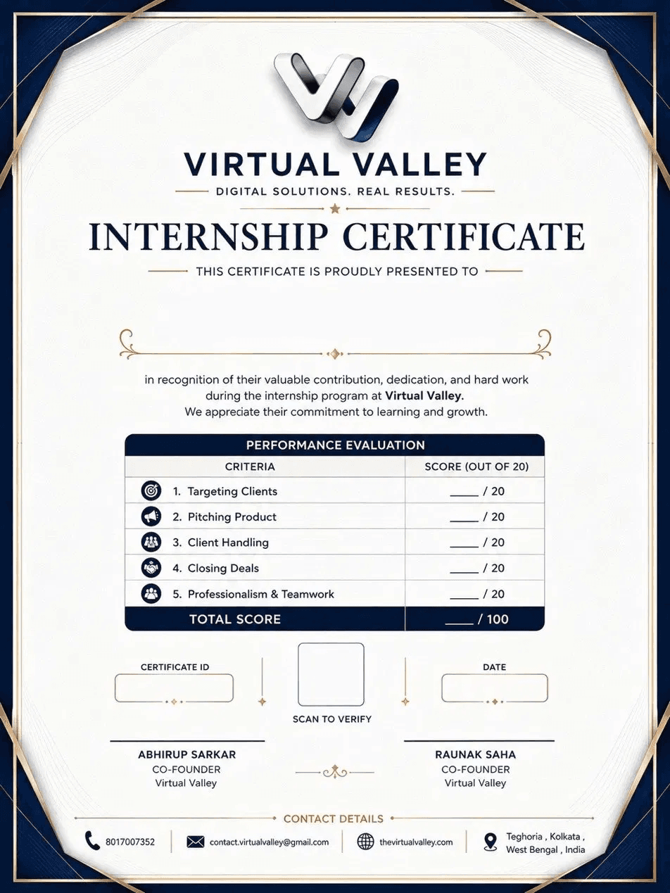 Virtual Valley Verified Certificate